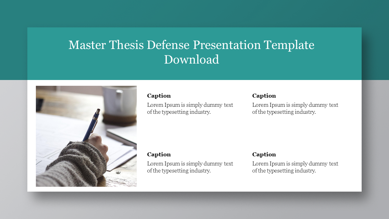 Master Thesis Defense Presentation Template Free Download